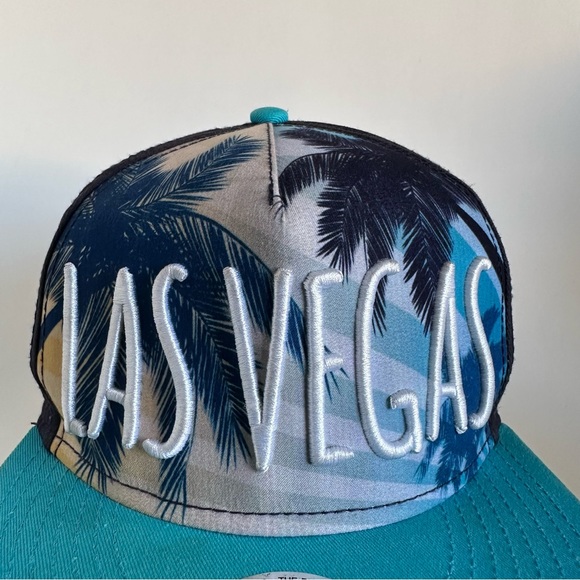 Las Vegas OTTO Baseball Cap Multicolor Embroidered Logo Snapback Hat Palms Print - Picture 2 of 14